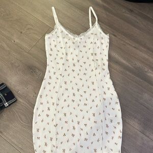 white mini dress